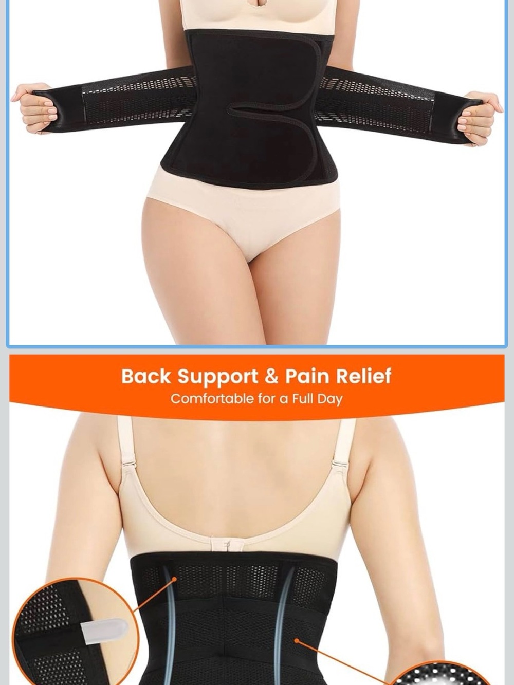 NEW Trendyline Postpartum Belly Band Recovery Wrap Waist Binder Large